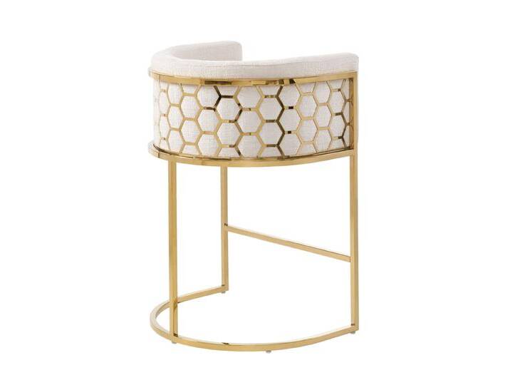 Alveare Thekenhocker - Messing – Helles Taupe Alveare Thekenhocker - Messing – Helles Taupe von My furniture