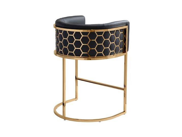 Alveare Thekenhocker - Messing - Schwarzes Kunstleder Alveare Thekenhocker - Messing - Schwarzes Kunstleder von My furniture