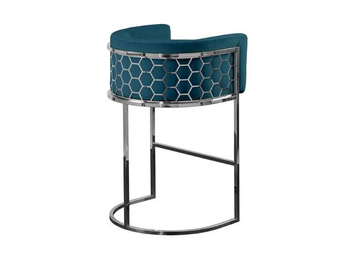 Alveare Thekenhocker - Silber - Pfauenblau Alveare Thekenhocker - Silber - Pfauenblau von My furniture