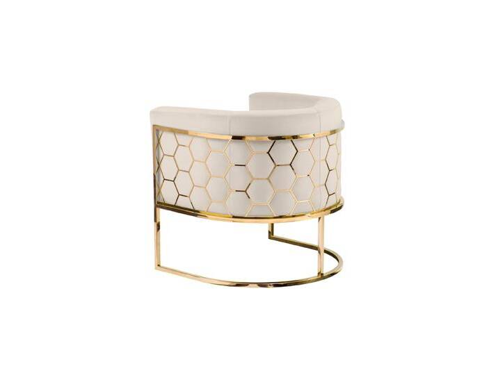 Alveare Tub Stuhl - Messing - Kreideweiß Alveare Tub Stuhl - Messing - Kreideweiß von My furniture