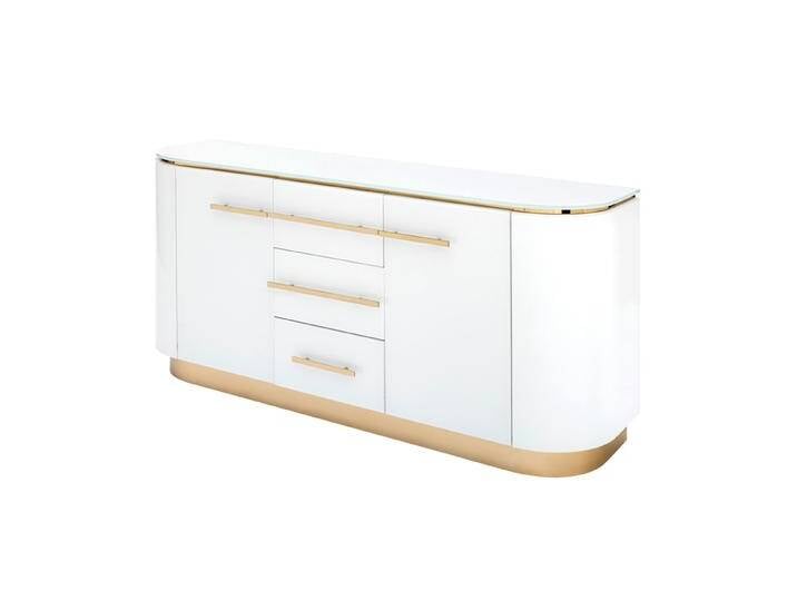 Anastasia Sideboard - Weißglas - Messingdetails Anastasia Sideboard - Weißglas - Messingdetails von My furniture