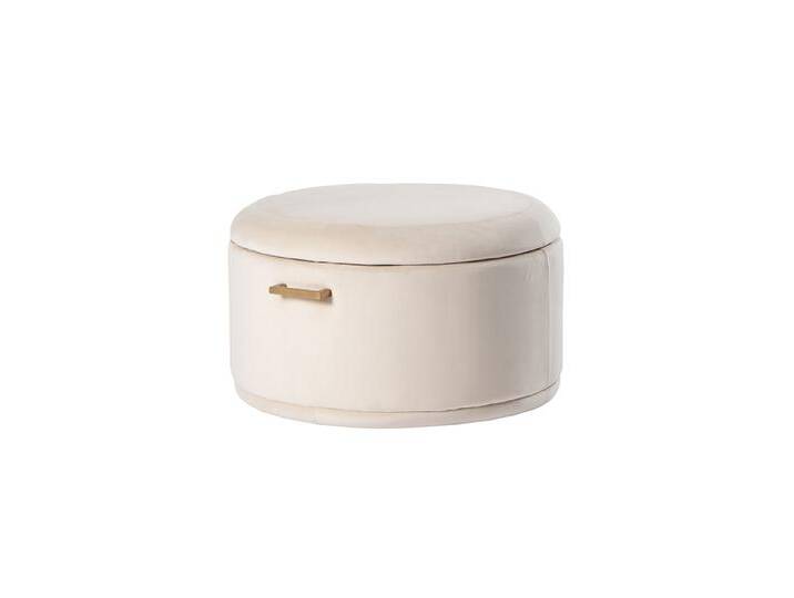 Aria Aufbewahrungs-Ottomane – Kreideweiß – Messing/Silber Aria Aufbewahrungs-Ottomane – Kreideweiß – Messing/Silber von My furniture