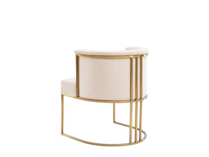 Aria Esszimmerstuhl – Kreideweiß –Basis Messing Aria Esszimmerstuhl – Kreideweiß –Basis Messing von My furniture