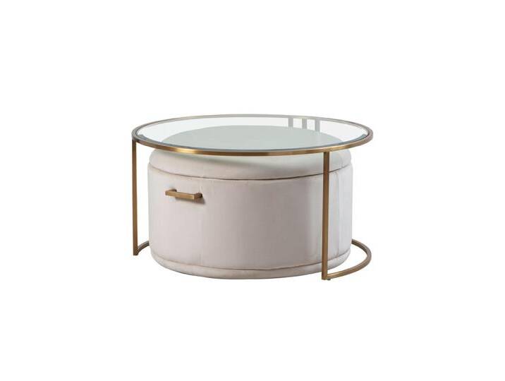 Aria Set - Couchtisch - Messing/ Aufbewahrungs-Ottomane - Kreideweiß Aria Set - Couchtisch - Messing/ Aufbewahrungs-Ottomane - Kreideweiß von My furniture
