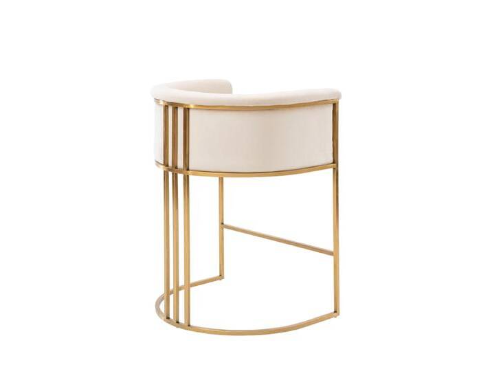 Aria Thekenhocker – Kreideweiß – Basis Messing Aria Thekenhocker – Kreideweiß – Basis Messing von My furniture