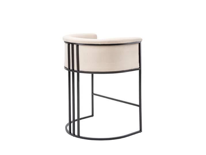 Aria Thekenhocker – Kreideweiß – Schwarze Basis Aria Thekenhocker – Kreideweiß – Schwarze Basis von My furniture