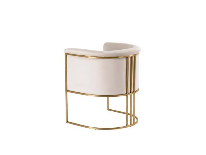 Aria Tub Stuhl - Kreideweiß - Messing Aria Tub Stuhl - Kreideweiß - Messing von My furniture