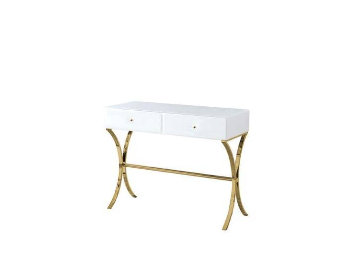 Aurelia Konsole Weißglas - Champagnergold Aurelia Konsole Weißglas - Champagnergold von My furniture