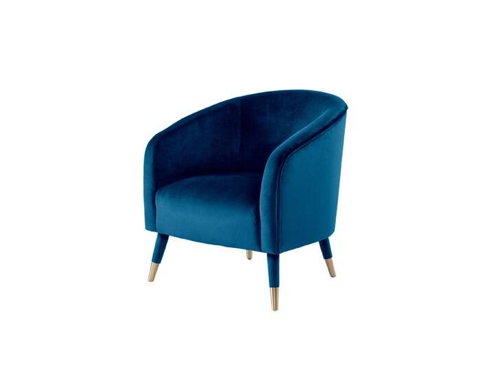 Bellucci Sessel - Marineblau - Messingkappen Bellucci Sessel - Marineblau - Messingkappen von My furniture