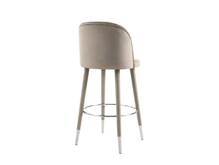 Bellucci Thekenhocker - Taupe - Silberkappen Bellucci Thekenhocker - Taupe - Silberkappen von My furniture