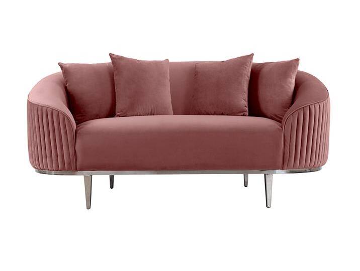 Ella 2-Sitzer Sofa - Chrom Basis - Zartrosa Ella 2-Sitzer Sofa - Chrom Basis - Zartrosa von My furniture