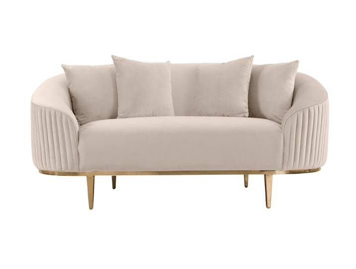 Ella 2-Sitzer Sofa - Messing Basis - Kreideweiß Ella 2-Sitzer Sofa - Messing Basis - Kreideweiß von My furniture