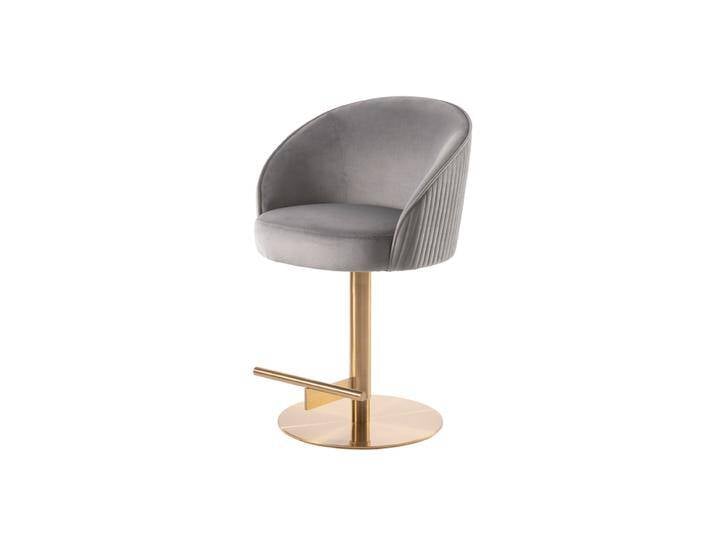 Ella Barhocker - Taubengrau - Messing Basis Ella Barhocker - Taubengrau - Messing Basis von My furniture