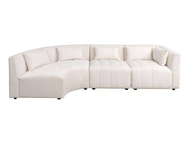 Essen Ecksofa Gebogen - Rechtsseitig – Elfenbeinfarbenes Chenille Essen Ecksofa Gebogen - Rechtsseitig – Elfenbeinfarbenes Chenille von My furniture