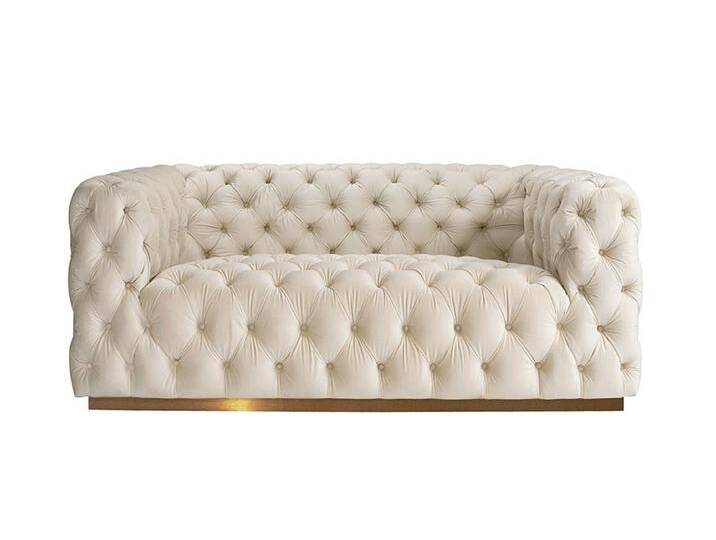 Frankfurt 2-Sitzer Sofa - Kreideweiß – Basis Messing Frankfurt 2-Sitzer Sofa - Kreideweiß – Basis Messing von My furniture