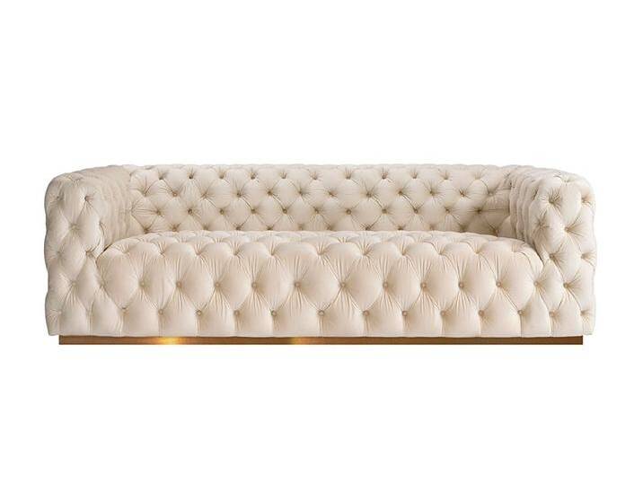 Frankfurt 3-Sitzer Sofa - Kreideweiß – Basis Messing Frankfurt 3-Sitzer Sofa - Kreideweiß – Basis Messing von My furniture