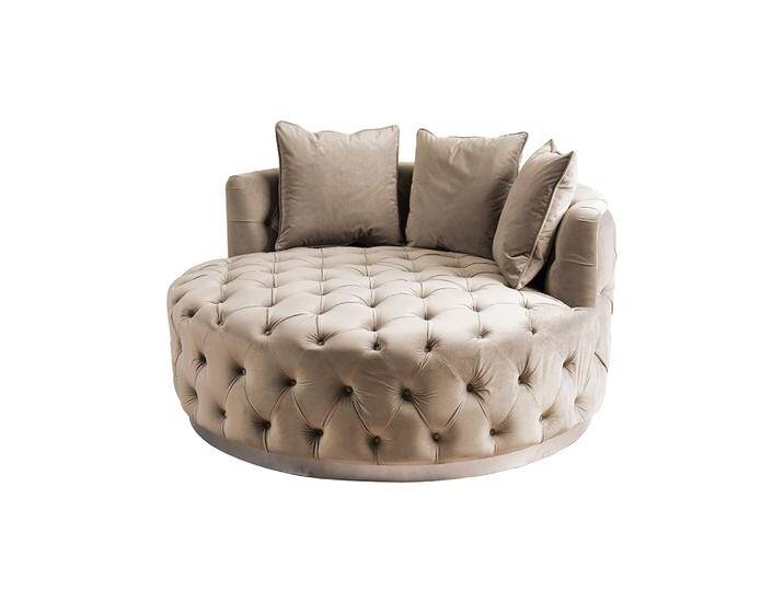 Frankfurt Loveseat - Taupe - Basis Silber Frankfurt Loveseat - Taupe - Basis Silber von My furniture