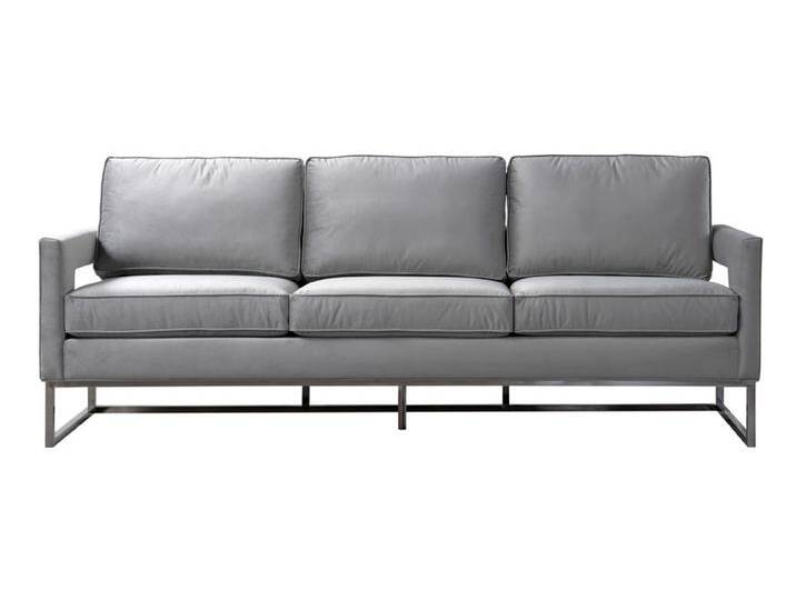 Kenza 3-Sitzer Sofa - Taubengrau - Basis Silber Kenza 3-Sitzer Sofa - Taubengrau - Basis Silber von My furniture