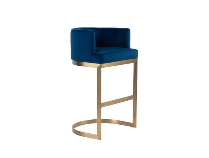 Lasco Barhocker - Marineblau – Basis Messing Lasco Barhocker - Marineblau – Basis Messing von My furniture