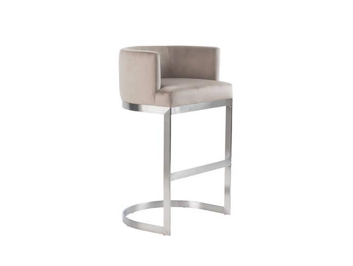Lasco Barhocker - Taupe - Basis Silber Lasco Barhocker - Taupe - Basis Silber von My furniture