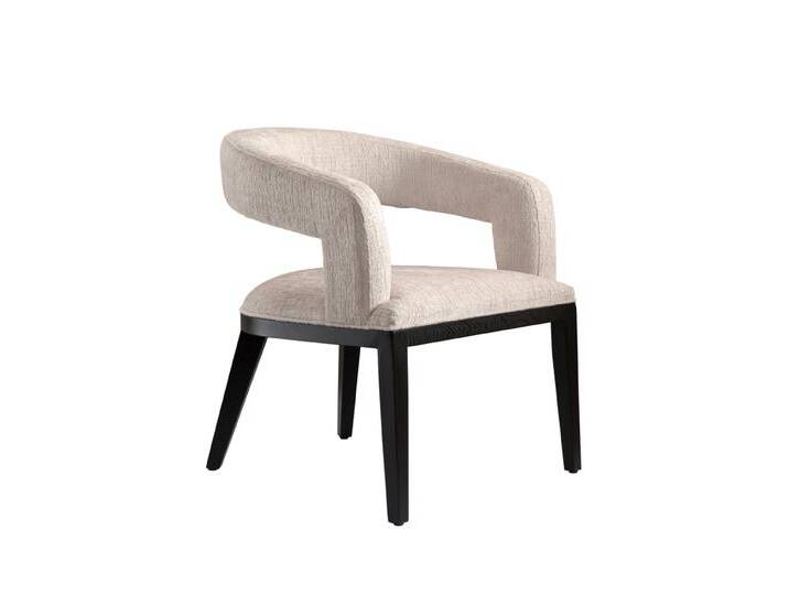 Madison Esszimmerstuhl – Helles Taupe – Schwarzer Rahmen Madison Esszimmerstuhl – Helles Taupe – Schwarzer Rahmen von My furniture