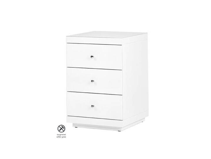 Pimlico Nachttische - Paar - Weißglas Pimlico Nachttische - Paar - Weißglas von My furniture