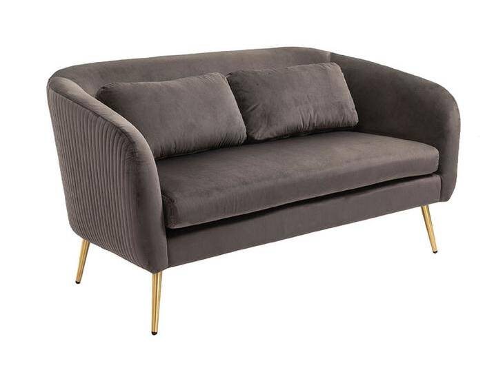 Roanna 2-Sitzer Sofa -Anthrazit Silber/Messing Beine Roanna 2-Sitzer Sofa -Anthrazit Silber/Messing Beine von My furniture