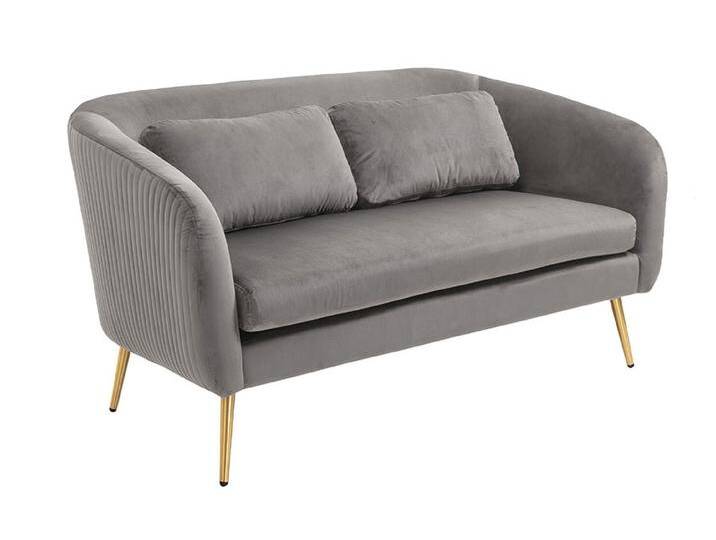 Roanna 2-Sitzer Sofa - Taubengrau - Silber/Messing Beine Roanna 2-Sitzer Sofa - Taubengrau - Silber/Messing Beine von My furniture