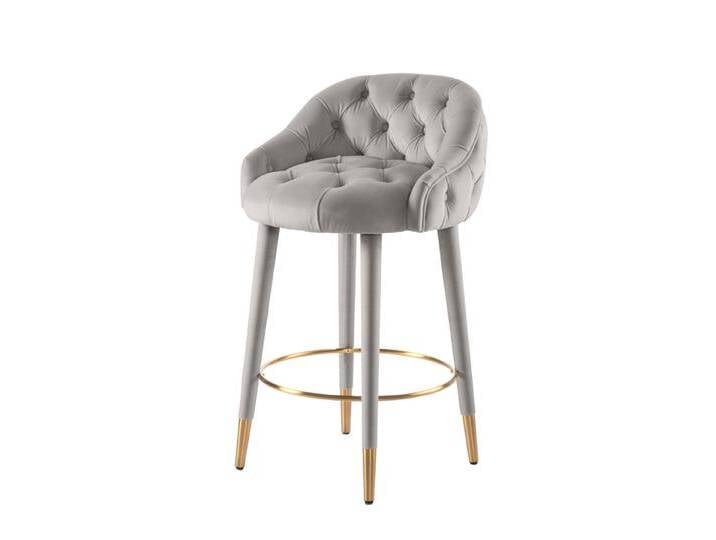 Sophia Thekenhocker - Grau - Messingkappen Sophia Thekenhocker - Grau - Messingkappen von My furniture