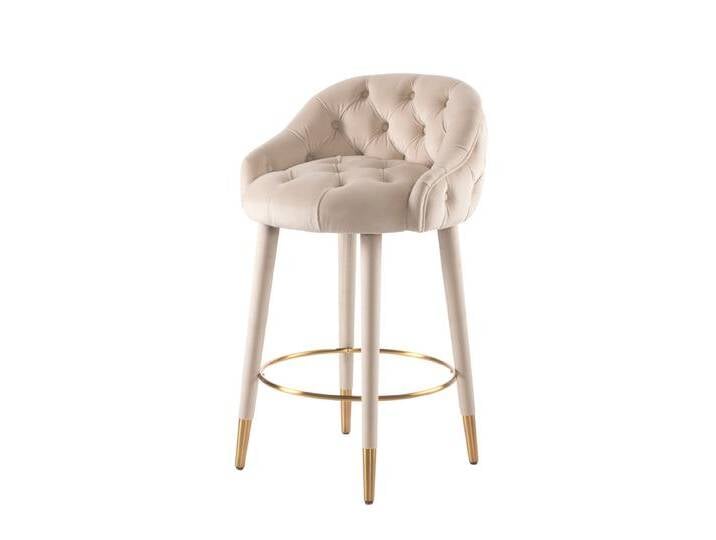 Sophia Thekenhocker - Kreideweiß - Messingkappen Sophia Thekenhocker - Kreideweiß - Messingkappen von My furniture