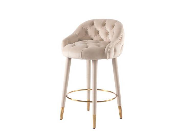 Sophia Thekenhocker - Kreideweiß - Messingkappen Sophia Thekenhocker - Kreideweiß - Messingkappen von My furniture