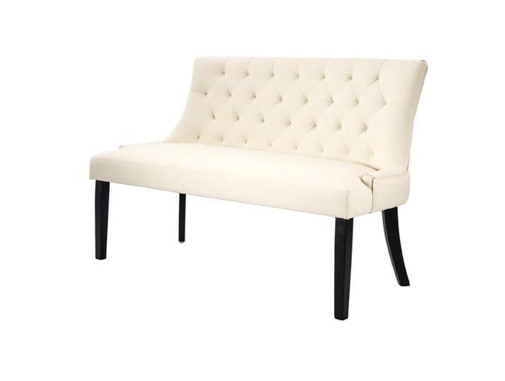 Torino Sitzbank - Cremefarbenes Kunstleder – Beine Schwarz Torino Sitzbank - Cremefarbenes Kunstleder – Beine Schwarz von My furniture