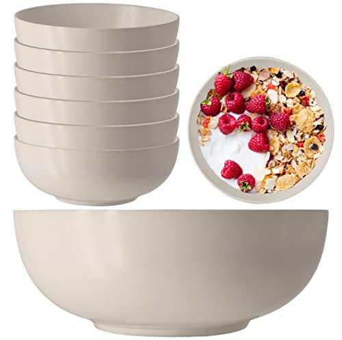 My-goodbuy24 Müslischale aus Keramik - 6-teiliges Set - 700ml - Keramikschüssel-Set, Müslischale, Salatschüssel, Dessertschüssel, Suppenschüssel, Mikrowellen- und Spülmaschinengeeignet - weiß matt von My-goodbuy24