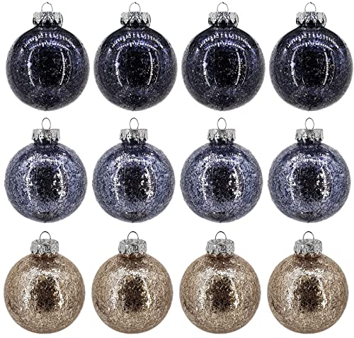 My-goodbuy24 Weihnachtskugeln 12-teiliges Set Kugeln Weihnachten Weihnachtsdeko Tannenbaumkugeln Christbaumkugeln Weihnachtsbaum K0297 - Kunststoff von My-goodbuy24