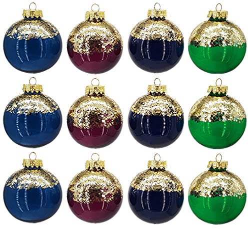 My-goodbuy24 Weihnachtskugeln 12-teiliges Set Kugeln Weihnachten Weihnachtsdeko Tannenbaumkugeln Christbaumkugeln Weihnachtsbaum K628 - Kunststoff von My-goodbuy24