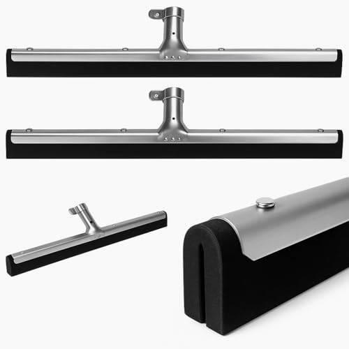 Wasserschieber Bodenabzieher Wasserabzieher Boden Dusche Fensterabzieher mit Stiel 127cm - Aufsatz mit doppelter Gummilippe - Abzieher Dusche Wasser Wischer - 2 x Wasserschieber von My-goodbuy24