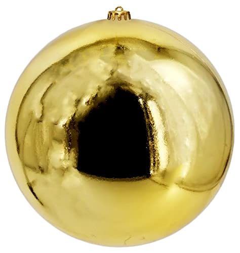 Weihnachtskugeln 1 Stück - Christbaumkugeln - bruchsicher und stoßfester - Christbaumschmuck XL Ø 20cm Baumschmuck Weihnachten Deko - Gold - glänzend von My-goodbuy24