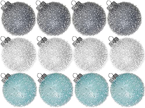 Weihnachtskugeln Weihnachtsdeko 12-teiliges Set - Christbaumkugeln - Christbaumschmuck Weihnachtsdeko Ø 8cm Baumschmuck Weihnachten Deko K2277 - Kunststoff von My-goodbuy24