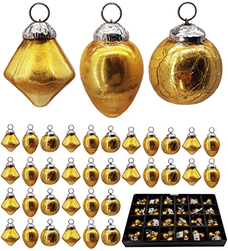Weihnachtskugeln Weihnachtsdeko 72-teiliges Set - Handmade - Christbaumkugeln - Christbaumschmuck Weihnachtsdeko Baumschmuck Weihnachten Deko - Gold von My-goodbuy24