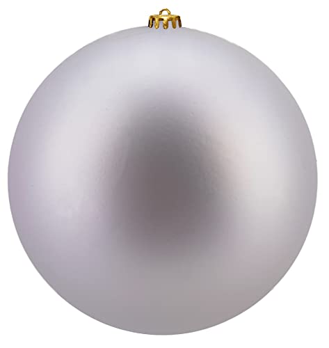 XL Weihnachtskugeln Ø 20cm - Christbaumkugeln - bruchsicher und stoßfester - Christbaumschmuck -1 Stück - Baumschmuck Weihnachten Deko - Silber - matt von My-goodbuy24