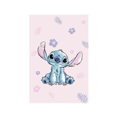 My sweety pop Kuscheldecke für Mädchen Stitch Rosa – Fleecedecke – Kinder – 100 x 150 cm – 100 % Polyester – Mädchen – Geschenkidee von My sweety pop