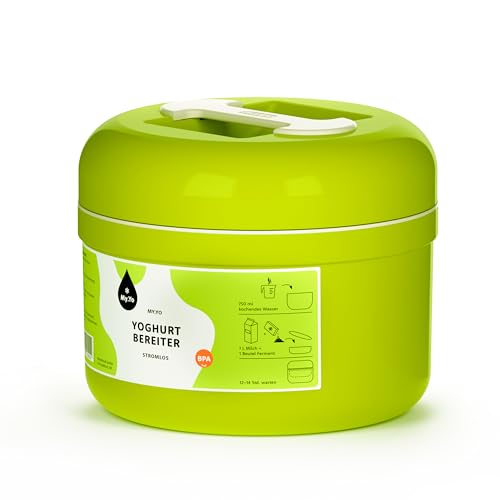 My.Yo - Joghurtbereiter ohne Strom | Farbe Limette | Inkl. 2 Beutel Bio-Fermente My.Yo - Joghurtbereiter ohne Strom | Farbe Limette | Inkl. 2 Beutel Bio-Fermente von My.Yo