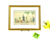 Gerahmte Arzt Satzung Monoquise 1820 Von Thomas Rowlindson Aquatinta Goldrahmen My40Yearcollection von My40YearCollection