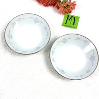 Vintage Noritake Casablanca Schalen Japan Porzellan Dessert Schalen, Platinzier | 2Er-Set von My40YearCollection
