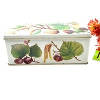Vintage Louise Carling Zinnbehälter Florales Kastaniendesign, Hergestellt in England von My40YearCollection