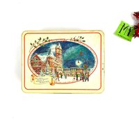 Vintage Blechdose Weihnachtsthema Design Von Helen Endres Gelbe Schweizer Kolonie Weihnachtsgeschenkbox My40Yearcollection von My40YearCollection