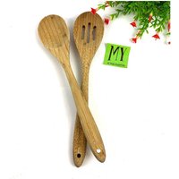 Vintage Cuisinart Holz Massiv Und Geschlitzt Löffel Bambus Salat Servierlöffel Verwendet Land Bauernhaus Dekor My40Yearcollection von My40YearCollection