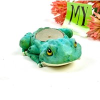 Vintage Teelichthalter Frosch Aus Keramik Aquagrüne Keramik von My40YearCollection