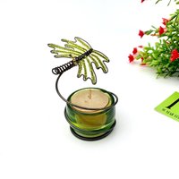 Vintage Libelle Teelicht Kerzenhalter Metall Und Perlen Geschenk Idee Dragonfly Decor My40Yearcollectioin von My40YearCollection
