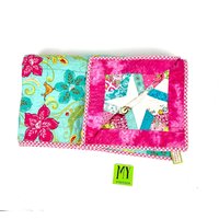 Vintage Mit Liebe in Jedem Faden Baby Patchwork Zweiseitig Rosa Teal Blumen Vogel Muster Kleinkind Runde Quilt Krippe My40Yearcollection von My40YearCollection